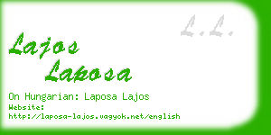 lajos laposa business card